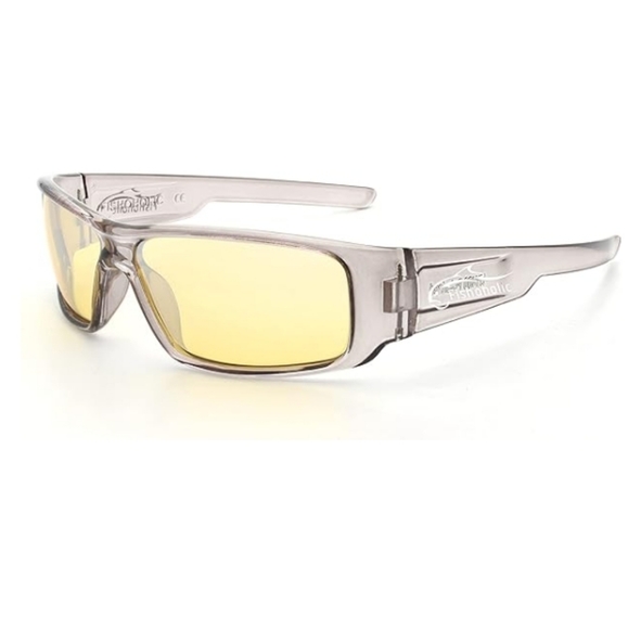 Pro Series Polarized Fishing Sunglasses Rubber Accents UV400 Protection Yellow - Picture 1 of 6